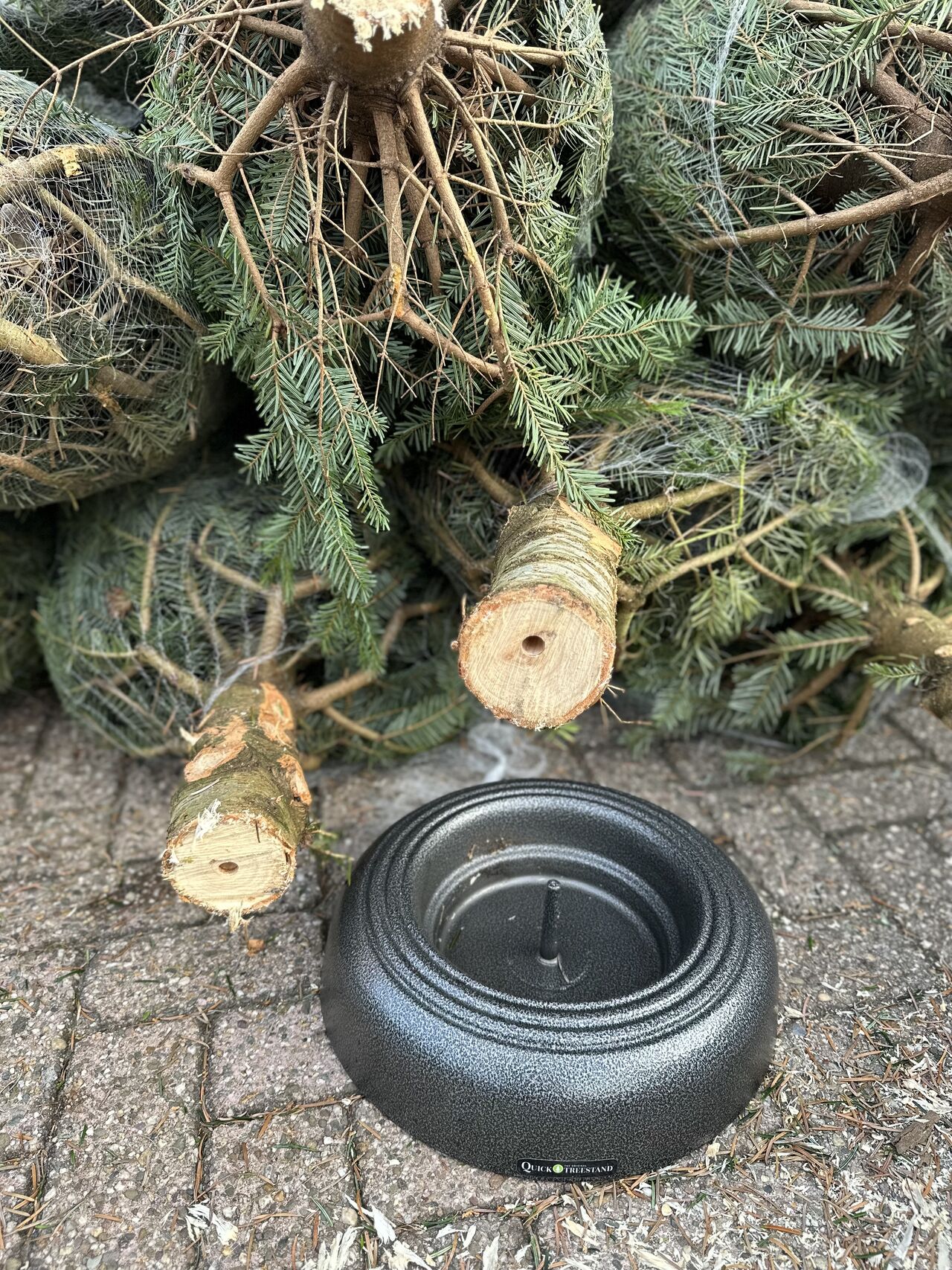 Quick Tree Stand : support conique pour sapins de Noël pré-percés – Exposant