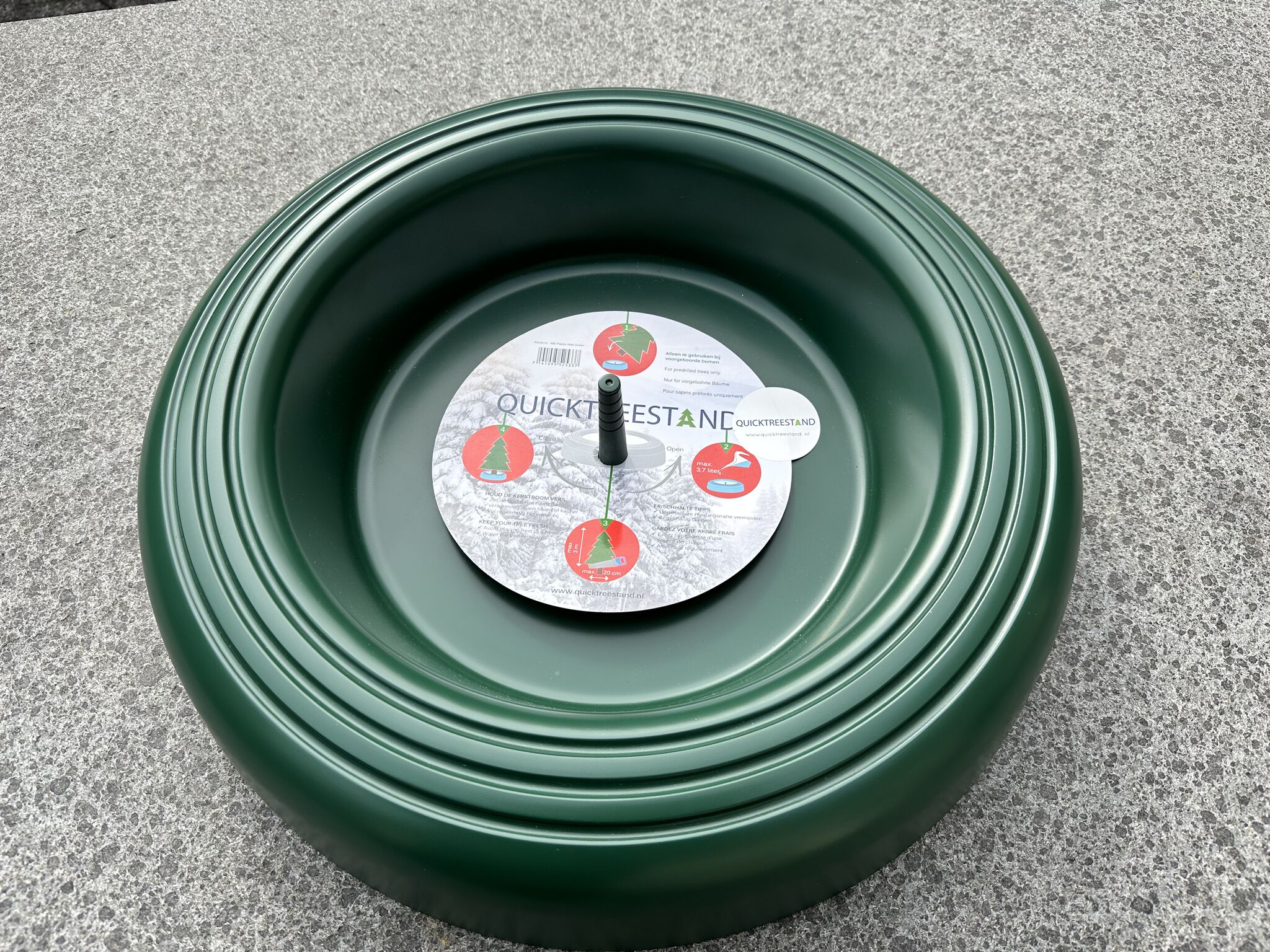 Quick Tree Stand : support conique pour sapins de Noël pré-percés – Exposant