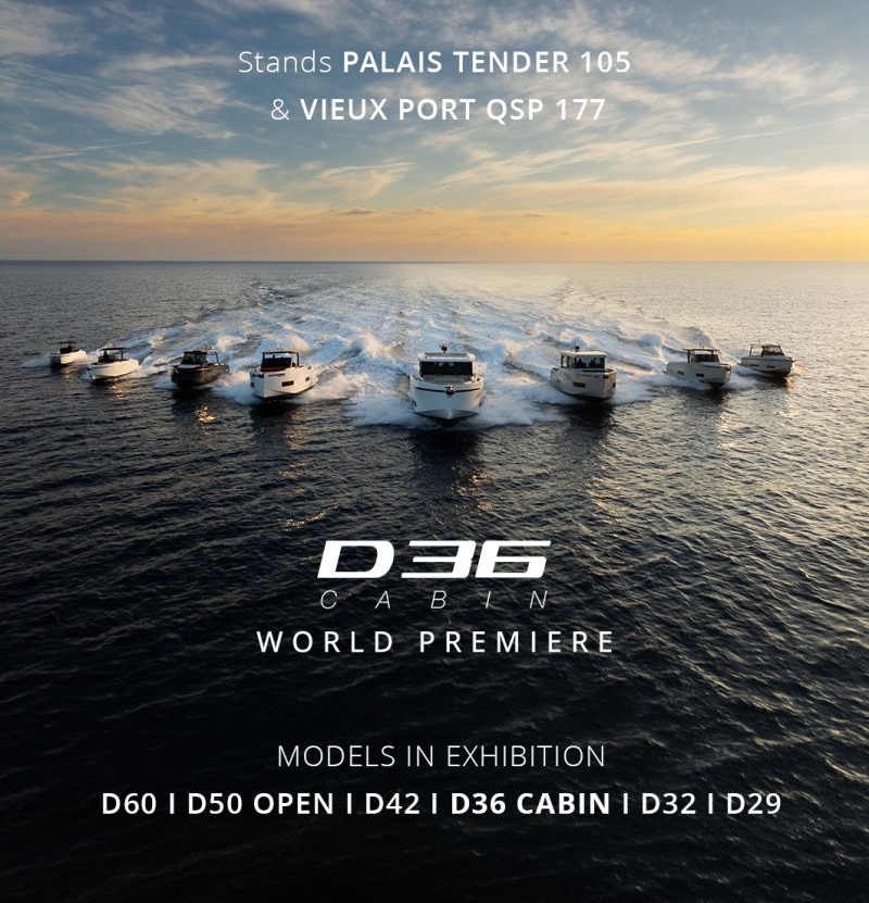 D36 Cabin de De Antonio Yachts : première mondiale d'un day boat à cabine fermée – De Antonio Yachts
