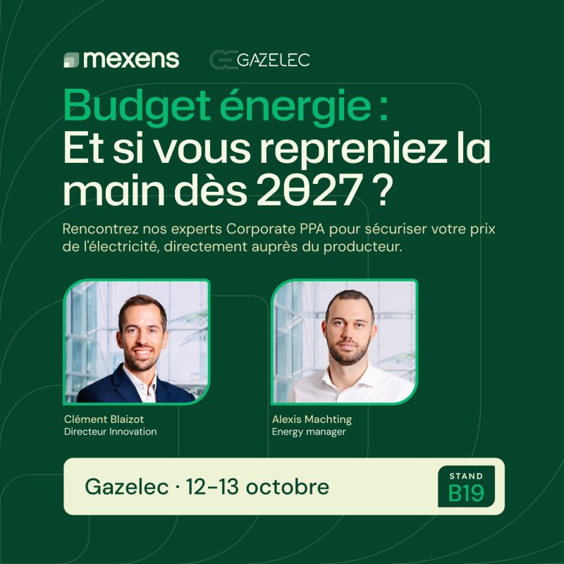 Sécuriser un prix fixe d'électricité renouvelable dès 2027 – MEXENS