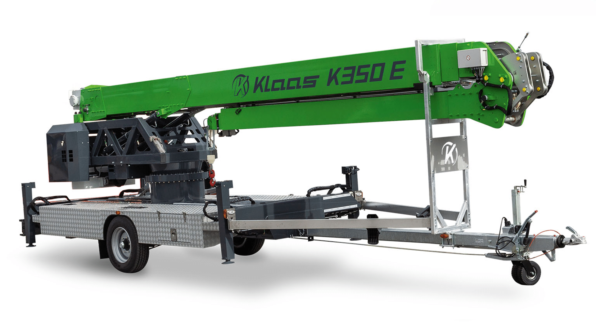 Grue sur remorque K350E 100 % électrique – KLAAS ALL ROAD