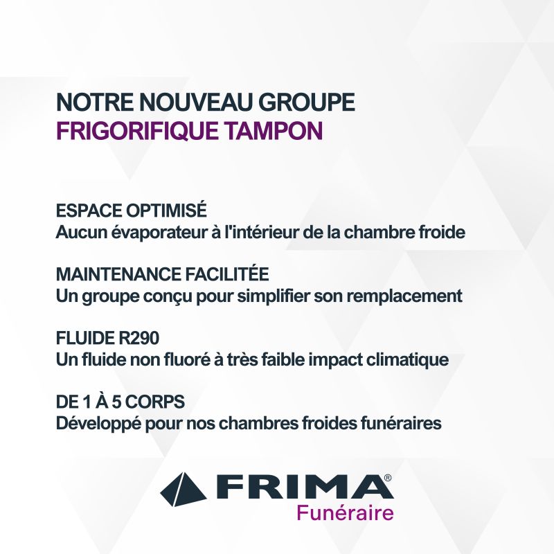 Groupe frigorifique tampon funéraire conçu pour être remplacé – FRIMA CONCEPT SA